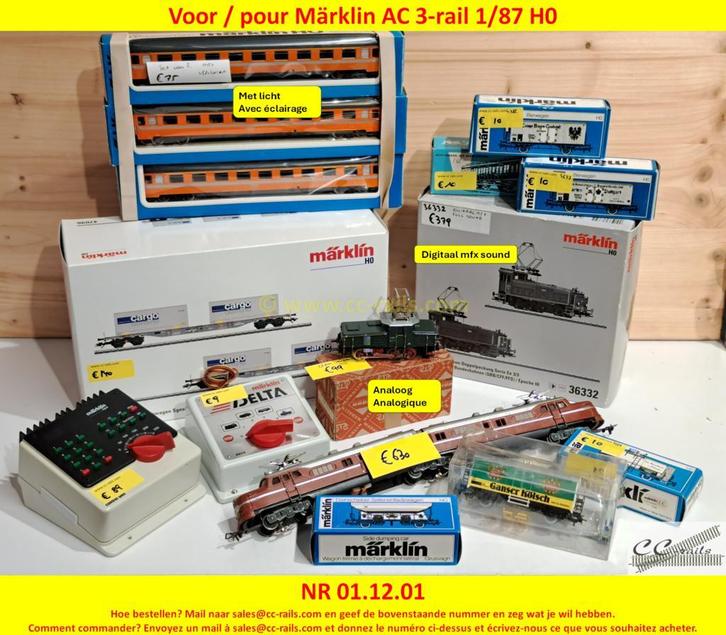 Marklin modeltreinen, locomotieven, wagons, rails, 2dehands, Hobby & Loisirs créatifs, Trains miniatures | Échelles Autre, Enlèvement ou Envoi
