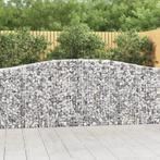 vidaXL Schanskorf gewelfd 400x30x100/120 cm gegalvaniseerd, Tuin en Terras, Bloempotten, Verzenden, Nieuw