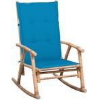vidaXL Schommelstoel met kussen bamboe, Tuin en Terras, Tuinstoelen, Verzenden, Nieuw