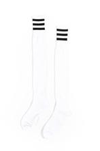 Sokken Wit Zwarte Strepen 36-41 Dames Heren Unisex Witte Kni, Kleding | Dames, Ophalen of Verzenden, Nieuw
