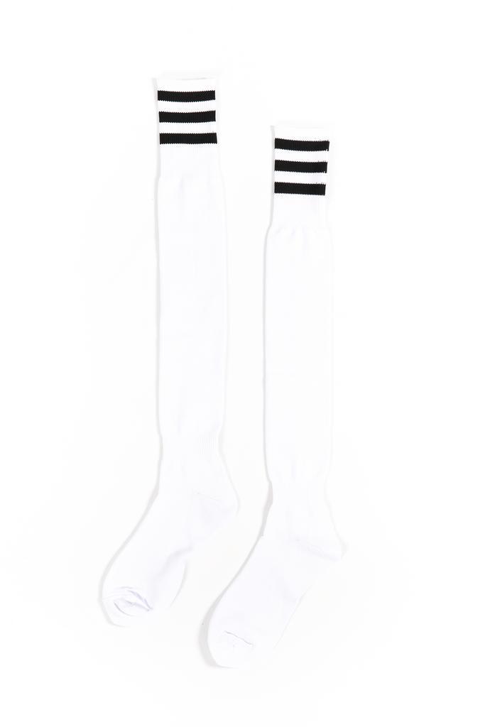 Sokken Wit Zwarte Strepen 36-41 Dames Heren Unisex Witte Kni, Kleding | Dames, Carnavalskleding en Feestkleding, Nieuw, Ophalen of Verzenden