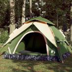 vidaXL Koepeltent 3-persoons snelontgrendeling groen, Caravans en Kamperen, Verzenden, Nieuw