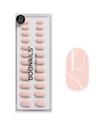 Doonails - Soft Gel Press Ons - White Swirl Medium Round, Verzenden, Nieuw