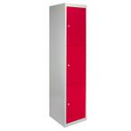 Lockerkast Metaal - Rood Driedeurs - Flatpack, Nieuw, Verzenden