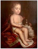 Nederlandse school (XVII) - A Dutch golden age portrait of a, Antiek en Kunst