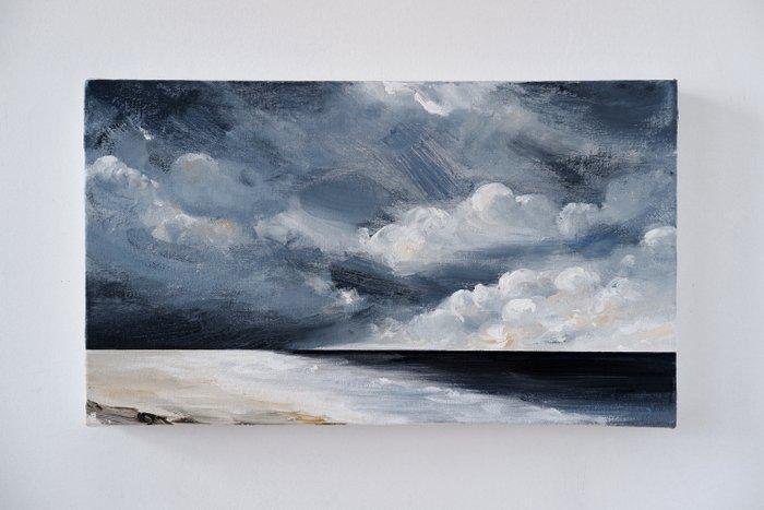 Matthieu van Riel - Dutch Clouds North Sea, Antiek en Kunst, Kunst | Schilderijen | Modern