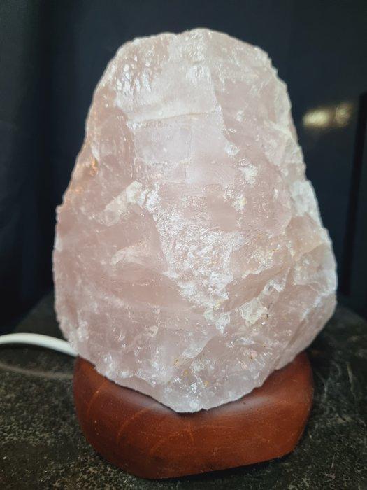 Grote Natuurlijke Rozenkwarts lamp met verlichting, Verzamelen, Mineralen en Fossielen
