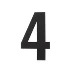 Huisnummer 4 xl hoogte 30 cm rvs - mat zwart, Ophalen of Verzenden, Nieuw, Overige typen