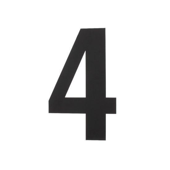 Huisnummer 4 xl hoogte 30 cm rvs - mat zwart, Doe-het-zelf en Bouw, Hang- en Sluitwerk, Overige typen, Nieuw, Ophalen of Verzenden
