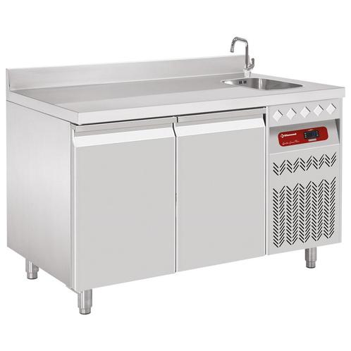 Geventileerde koeltafel "muraal", 2 deuren GN 1/1, 260 Lit., Zakelijke goederen, Horeca | Keukenapparatuur, Koelen en Vriezen