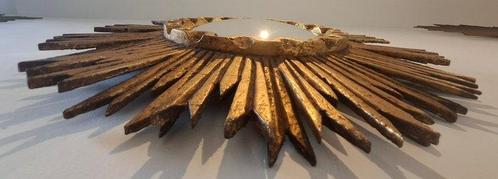 Wandspiegel - Hout - 1950s - Soleil convexe, Antiek en Kunst, Curiosa en Brocante