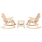 vidaXL 3-delige Loungeset massief vurenhout, Tuin en Terras, Verzenden, Nieuw, Loungeset