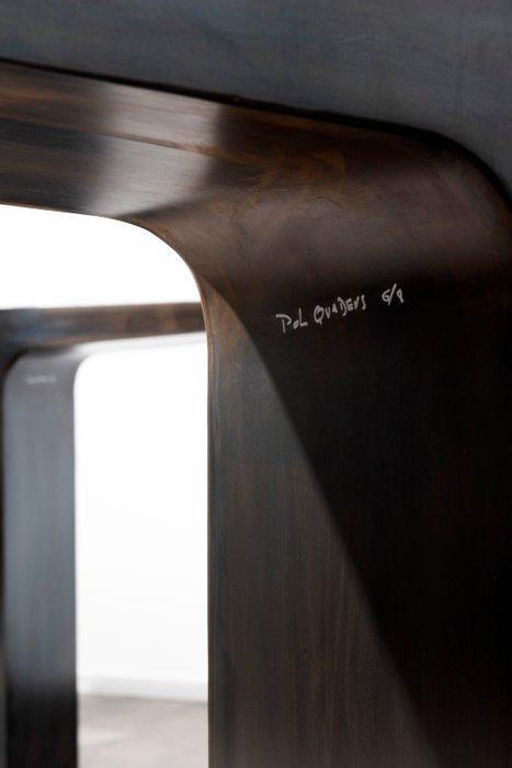 Pol Quadens - Wandtafel - Staal - console Blade zwart, Antiek en Kunst, Kunst | Designobjecten