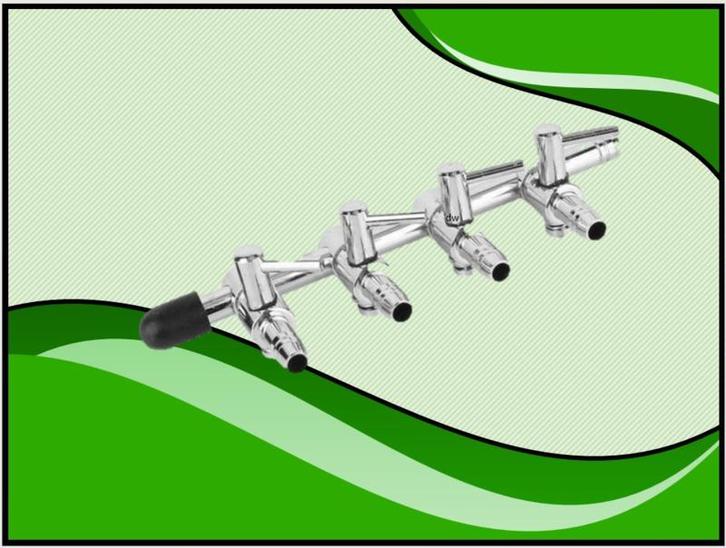 RVS luchtverdeler met 4 uitgangen (Luchtpomp toebehoren), Dieren en Toebehoren, Vissen | Aquaria en Toebehoren, Overige typen