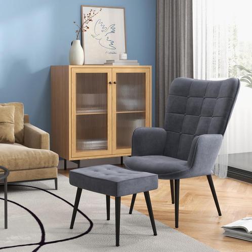 Fauteuil - Comfortabel - Rustgevend - Blauw, Huis en Inrichting, Stoelen, Grijs, Nieuw, Stof, Ophalen of Verzenden