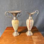 Vaas (2) - Onyx, Zinklegering, Italiaans ambacht uit de