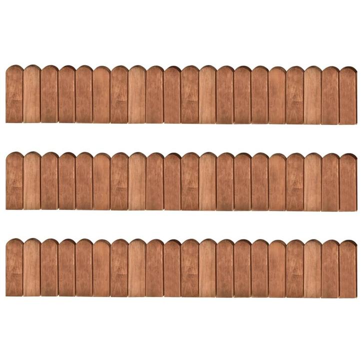 vidaXL Gazonranden 3 st 120 cm geïmpregneerd grenenhout, Tuin en Terras, Bielzen en Borduren, Nieuw, Verzenden