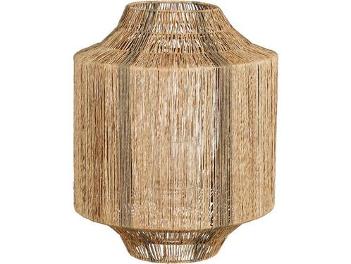 Mica Decorations Liliano Lantaarn - H51 x Ø40 cm - Jute -, Huis en Inrichting, Woonaccessoires | Kandelaars en Kaarsen, Nieuw