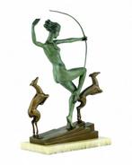 Marcel André Bouraine (1886-1948) - after - sculptuur, Diana, Antiek en Kunst