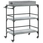 Keukentrolley Grijs Sonoma Eik | Retour Deal | -40%, Huis en Inrichting, Keuken | Keukenelementen, Minder dan 50 cm, Verzenden