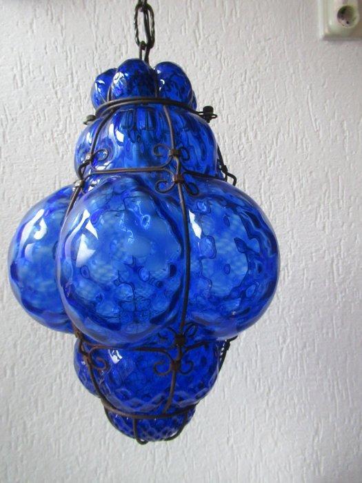 Gekooide hanglamp - Venetiaanse mond geblazen hanglamp -, Antiquités & Art, Curiosités & Brocante