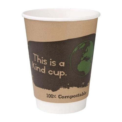 Composteerbare dubbelwandige koffiebekers 35,5cl | 500, Zakelijke goederen, Horeca | Keukenapparatuur, Nieuw in verpakking, Verzenden