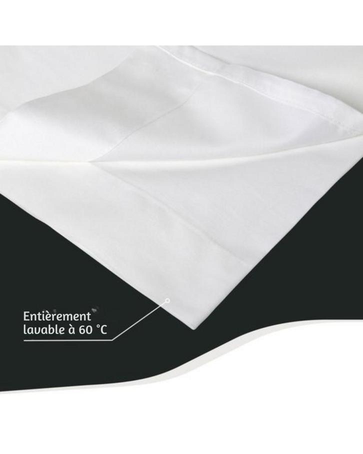 2eChoix | Home by TEMPUR® Topper Fitted Sheet - Blanc - 90 x, Huis en Inrichting, Slaapkamer | Matrassen en Bedbodems, Ophalen of Verzenden