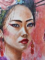 Elisa Brindani - Geisha con kimono viola