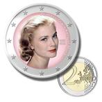 Monaco. 2 Euro ND Grace Kelly coloriée en (Sans Prix de, Postzegels en Munten