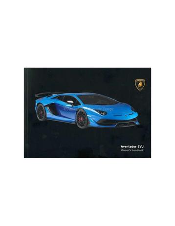 2018 LAMBORGHINI AVENTADOR SVJ INSTRUCTIEBOEKJE ENGELS