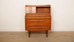 Vintage secretaire | Teak | 89 cm, Huis en Inrichting, Ophalen of Verzenden, Nieuw