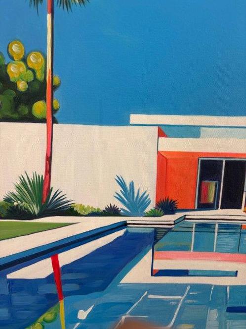 Alexy Berthelot - Coconut grove house, Antiek en Kunst, Kunst | Schilderijen | Modern