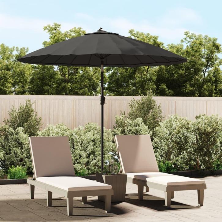 vidaXL Parasol met aluminium paal 270 cm antraciet, Tuin en Terras, Parasols, Nieuw, Verzenden