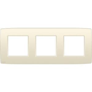 Niko - afdekplaat stopcontact (71mm) 3-voudig horizontaal,, Bricolage & Construction, Électricité & Câbles