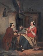 Jan Franz Floris Claes (1818-1870) - Scène dintérieur, Antiek en Kunst