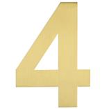 BASICS Huisnummer LBHN100-4 PVD mat goud, Nieuw, Overige materialen, Klink of Kruk