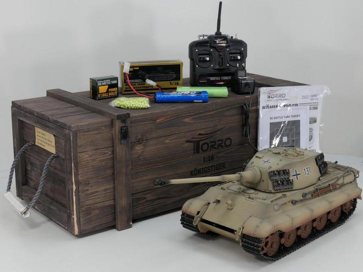Schaal 1:16 Torro 3888-1 Koningstiger RC overcompleet #6765, Hobby en Vrije tijd, Modelbouw | Auto's en Voertuigen, Overige typen