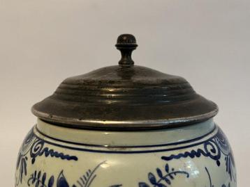 Boîte à tabac - Laiton argenté - Delft