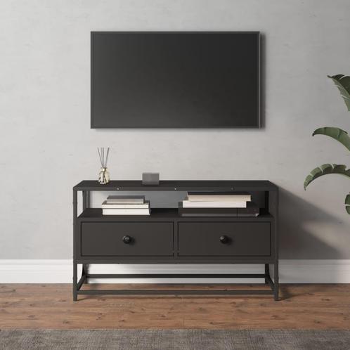 vidaXL Meuble TV noir 80x35x45 cm bois dingénierie, Maison & Meubles, Armoires | Mobilier de télévision, Neuf, Envoi