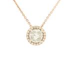 Ketting met hanger - 18 karaat Roségoud -  0.46ct. tw., Handtassen en Accessoires