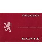 1976 PEUGEOT 504L INSTRUCTIEBOEKJE, Auto diversen, Handleidingen en Instructieboekjes