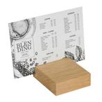 BLOC Cardd - Menukaarthouder Eikenhout 105x120x35 mm, Verzenden