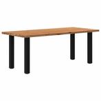 vidaXL Eettafel rechthoekig 200x90x74 cm massief eikenhout, Huis en Inrichting, Tafels | Eettafels, Verzenden, Nieuw