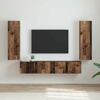 vidaXL TV Wandkast 2 pcs Oud Hout 30 x 31 x 100 cm Bewerkt, Verzenden, Nieuw