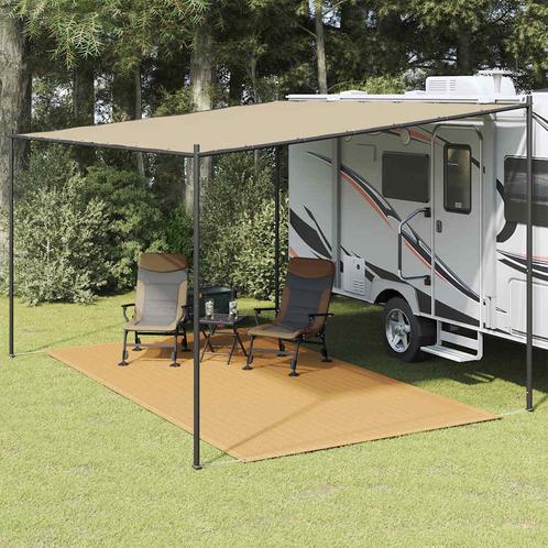 vidaXL Tenttapijt 250x450 cm HDPE zandkleurig, Caravans en Kamperen, Tentaccessoires, Nieuw, Verzenden