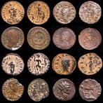Empire romain. Lot comprising eight (8) bronze coins:.