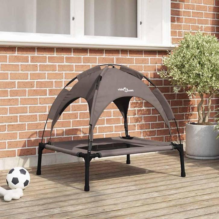vidaXL Hondenbed Bruin m Staal, Dieren en Toebehoren, Honden-accessoires, Nieuw, Verzenden