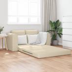 vidaXL Vloersofa Bed 2-in-1 Crème 148x71x83 cm Stof, Verzenden, Nieuw