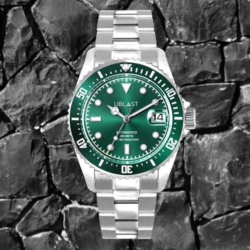 Ublast - Diver 20 ATM - UB2D4012GN - Heren - 2025, Handtassen en Accessoires, Horloges | Heren