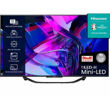 Hisense 65u7kqtuk 4k Ultra Hd Hdr Mini-led Tv 65 Inch, Audio, Tv en Foto, Televisies, Ophalen of Verzenden, Nieuw